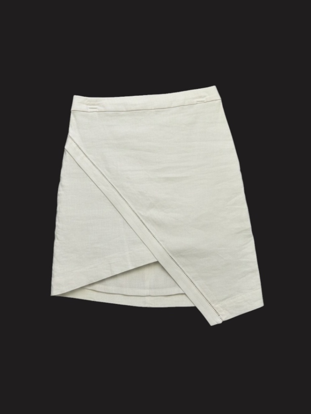 Bebe Women's Asymmetric Linen Mini Skirt